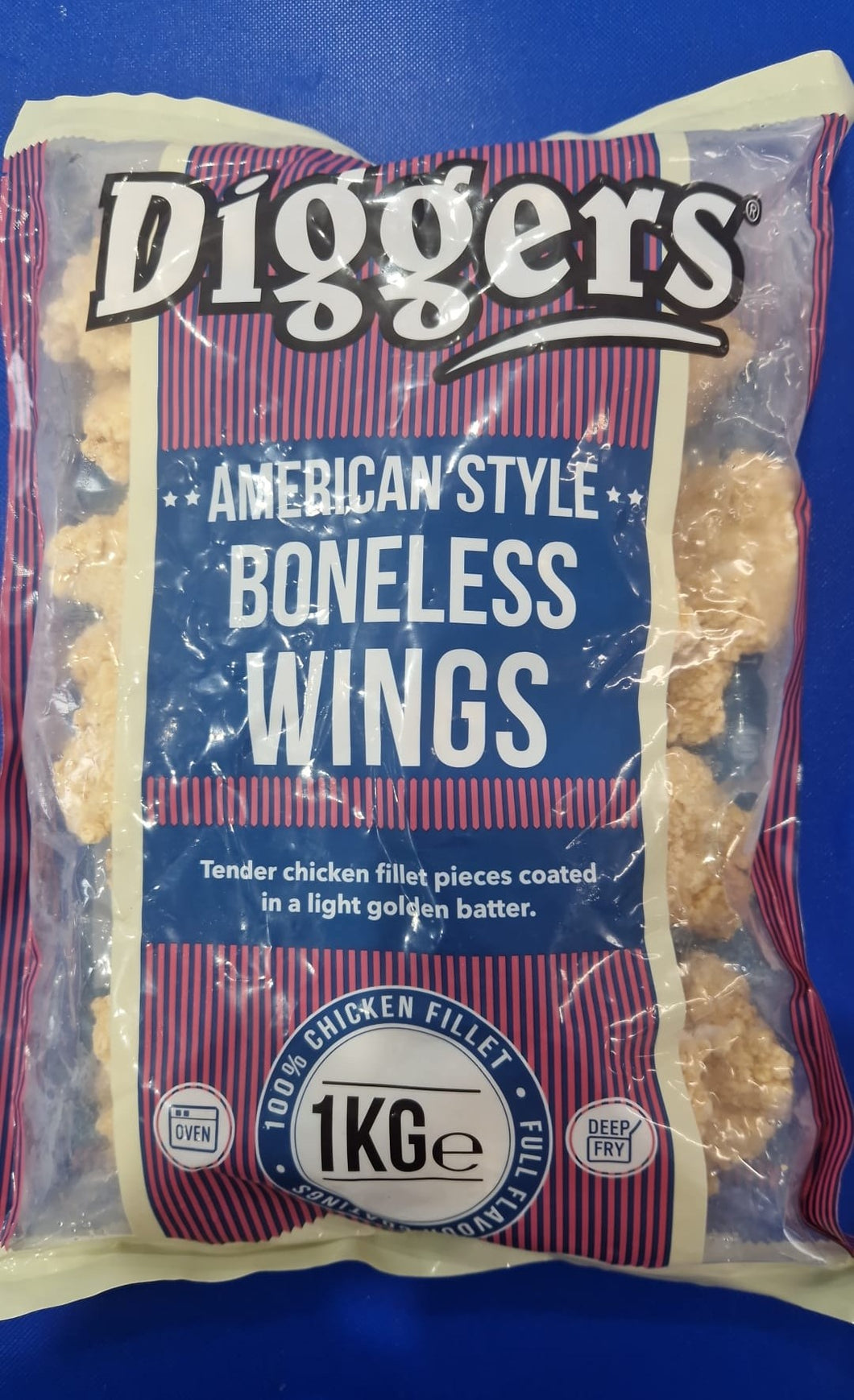 American Style Boneless Chicken Wings - 1kg bag